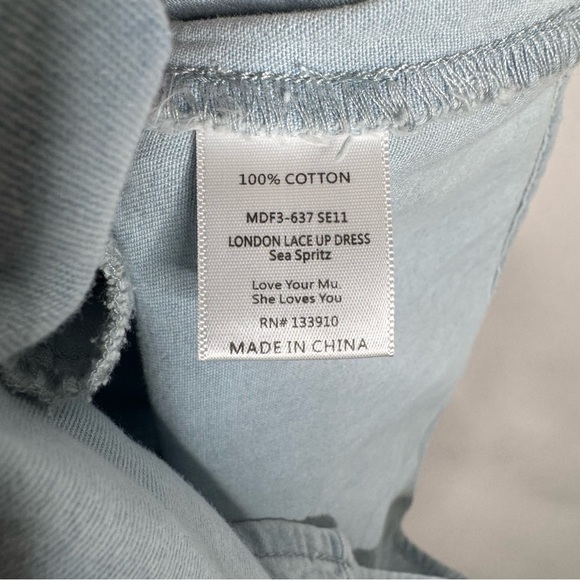 NWT Show Me Your Mumu London Lace Up Dress in Sea Spritz denim size Small - Picture 11 of 14